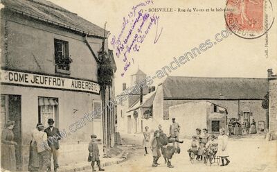 Carte postale ancienne Rue de Voves et le belvédère — Boisville-la-Saint-Père (Eure-et-Loir)