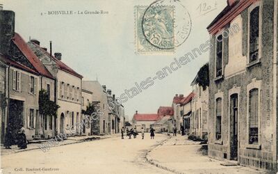 Carte postale ancienne La Grande-Rue — Boisville-la-Saint-Père (Eure-et-Loir)