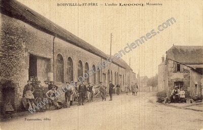 Carte postale ancienne L'atelier Lecoq Mécanicien — Boisville-la-Saint-Père (Eure-et-Loir)