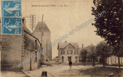 Carte postale ancienne La Place — Boisville-la-Saint-Père (Eure-et-Loir)