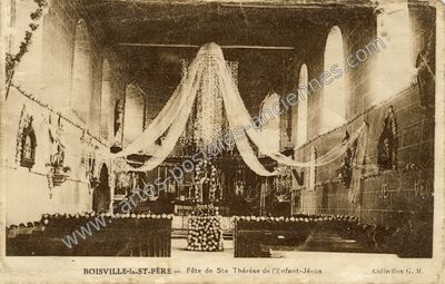 Carte postale ancienne Fête de Ste Thérèse de l'Enfant-Jésus — Boisville-la-Saint-Père (Eure-et-Loir)