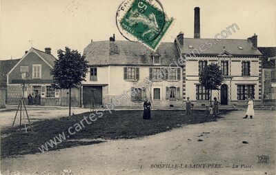Carte postale ancienne La Place — Boisville-la-Saint-Père (Eure-et-Loir)