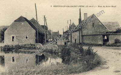 Carte postale ancienne Rue du Bout-Neuf — Boisville-la-Saint-Père (Eure-et-Loir)