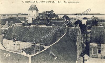 Carte postale ancienne Vue panoramique — Boisville-la-Saint-Père (Eure-et-Loir)