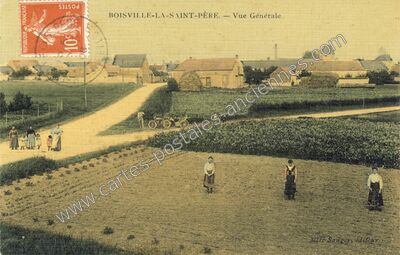 Carte postale ancienne Vue Générale — Boisville-la-Saint-Père (Eure-et-Loir)