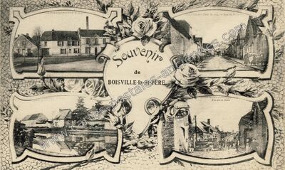 Carte postale ancienne Souvenir — Boisville-la-Saint-Père (Eure-et-Loir)