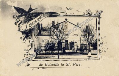 Carte postale ancienne Souvenir — Boisville-la-Saint-Père (Eure-et-Loir)
