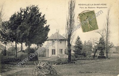 Carte postale ancienne Parc de Madame Weydemann — Boisville-la-Saint-Père (Eure-et-Loir)