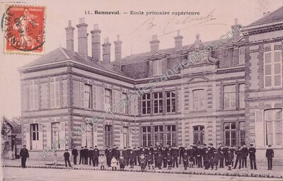 Carte postale ancienne Ecole primaire supérieure — Bonneval (Eure-et-Loir)