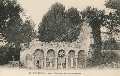 Carte postale ancienne Asile - Ruines de l'Ancienne Abbaye — Bonneval (Eure-et-Loir)