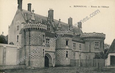 Carte postale ancienne Entrée de l'Abbaye — Bonneval (Eure-et-Loir)