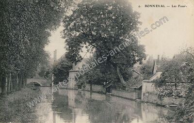 Carte postale ancienne Les Fossés — Bonneval (Eure-et-Loir)