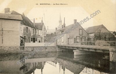 Carte postale ancienne Le Pont Hérisson — Bonneval (Eure-et-Loir)