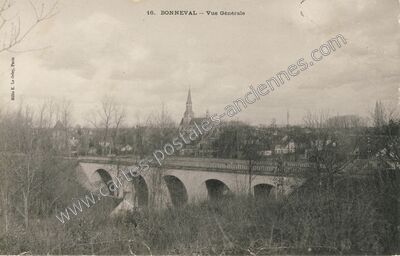 Carte postale ancienne Vue Générale — Bonneval (Eure-et-Loir)