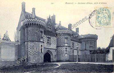 Carte postale ancienne Ancienne Abbaye, Asile d'Aliénés — Bonneval (Eure-et-Loir)