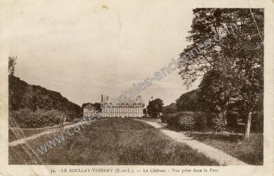 Carte postale ancienne Le Château - Vue prise dans le Parc — Le Boullay-Thierry (Eure-et-Loir)