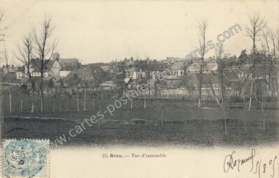 Carte postale ancienne Vue d'ensemble — Brou (Eure-et-Loir)