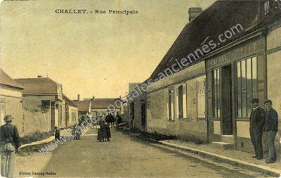 Carte postale ancienne Rue Principale — Challet (Eure-et-Loir)