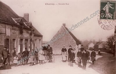 Carte postale ancienne Grande Rue — Charray (Eure-et-Loir)