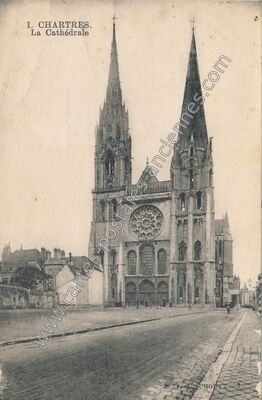 Carte postale ancienne La Cathédrale — Chartres (Eure-et-Loir)