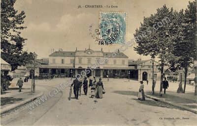 Carte postale ancienne La Gare — Chartres (Eure-et-Loir)