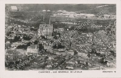 Carte postale ancienne Vue générale de la ville — Chartres (Eure-et-Loir)