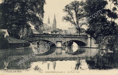 Carte postale ancienne Le Pont Neuf — Chartres (Eure-et-Loir)