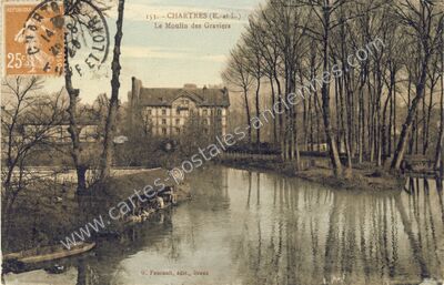 Carte postale ancienne Le Moulin des Graviers — Chartres (Eure-et-Loir)