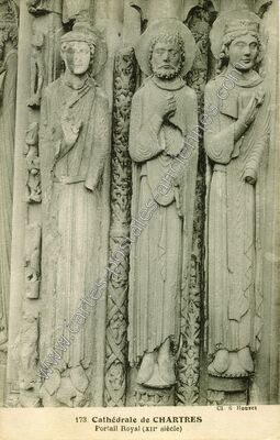 Carte postale ancienne Cathédrale de CHARTRES Portail Royal — Chartres (Eure-et-Loir)