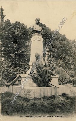 Carte postale ancienne Statue de Noël Ballay — Chartres (Eure-et-Loir)