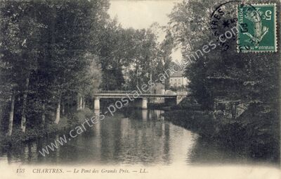 Carte postale ancienne Le Pont des Grands Prés — Chartres (Eure-et-Loir)