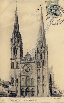 Carte postale ancienne La Cathédrale — Chartres (Eure-et-Loir)