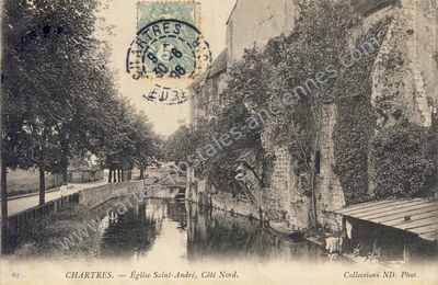 Carte postale ancienne Église Saint-André, Côté Nord — Chartres (Eure-et-Loir)
