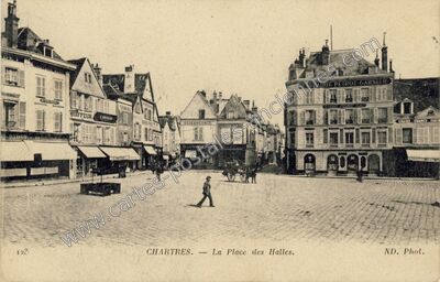 Carte postale ancienne La Place des Halles — Chartres (Eure-et-Loir)