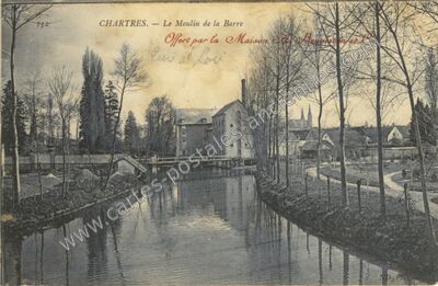 Carte postale ancienne Le Moulin de la Barre — Chartres (Eure-et-Loir)