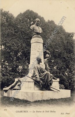 Carte postale ancienne La Statue de Noël Ballay — Chartres (Eure-et-Loir)