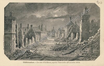 Carte postale ancienne Chateaudun 1870 — Châteaudun (Eure-et-Loir)
