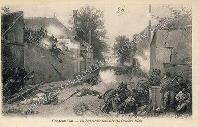 Carte postale ancienne Chateaudun 1870 — Châteaudun (Eure-et-Loir)