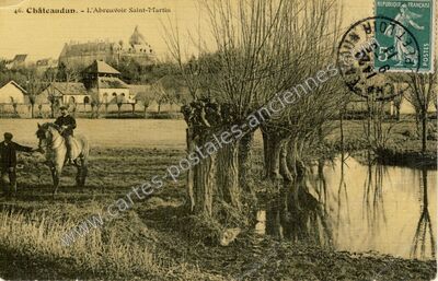 Carte postale ancienne L'Abreuvoir Saint-Martin — Châteaudun (Eure-et-Loir)