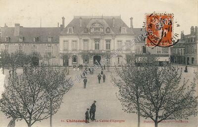 Carte postale ancienne La Caisse d'Epargne — Châteaudun (Eure-et-Loir)