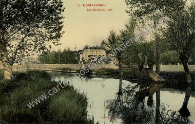 Carte postale ancienne Les Bords du Loir — Châteaudun (Eure-et-Loir)