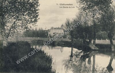 Carte postale ancienne Les Bords du Loir — Châteaudun (Eure-et-Loir)