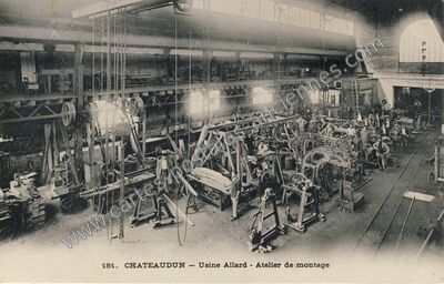Carte postale ancienne Usine Allard - Atelier de montage — Châteaudun (Eure-et-Loir)