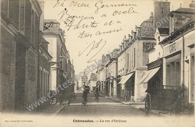 Carte postale ancienne La rue d'Orléans — Châteaudun (Eure-et-Loir)