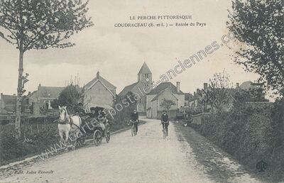 Carte postale ancienne Le Perche pittoresque — Entrée du Pays — Coudreceau (Eure-et-Loir)
