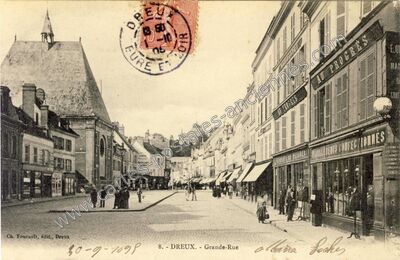 Carte postale ancienne Grande-Rue — Dreux (Eure-et-Loir)