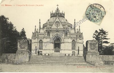 Carte postale ancienne Chapelle St-Louis (façade) — Dreux (Eure-et-Loir)
