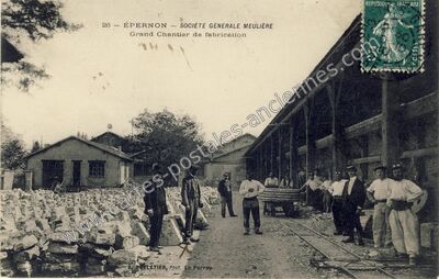 Carte postale ancienne Grand Chantier de fabrication — Épernon (Eure-et-Loir)