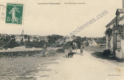 Carte postale ancienne Vue Générale, Sud-Est — La Ferte Villeneuil (Eure-et-Loir)