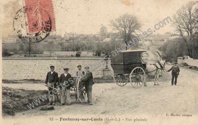 Carte postale ancienne Vue générale — Fontenay-sur-Conie (Eure-et-Loir)